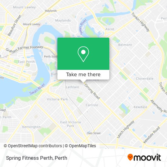 Spring Fitness Perth map