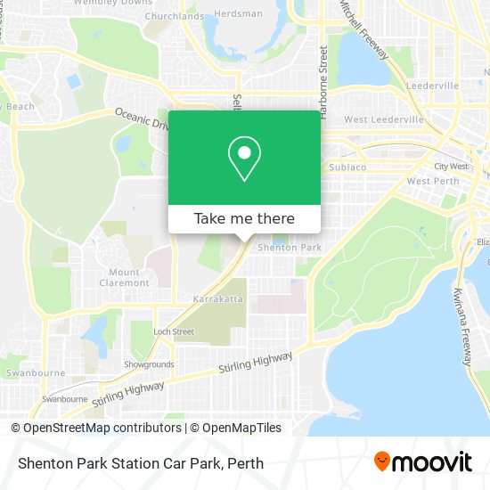 Shenton Park Station Car Park map