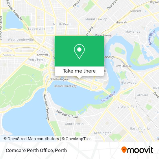 Comcare Perth Office map