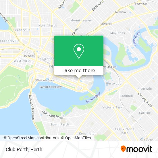 Club Perth map