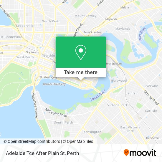 Adelaide Tce After Plain St map