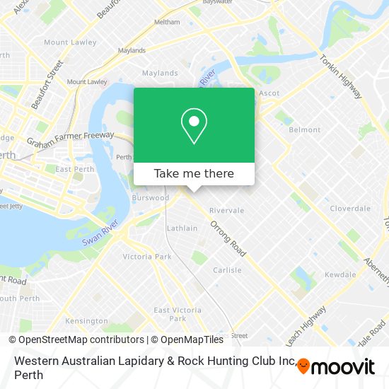 Western Australian Lapidary & Rock Hunting Club Inc map