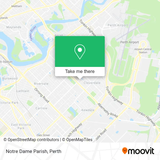 Mapa Notre Dame Parish