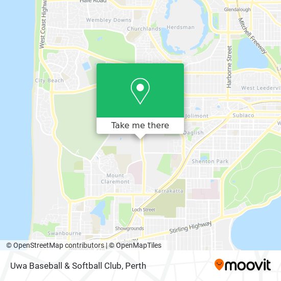 Mapa Uwa Baseball & Softball Club