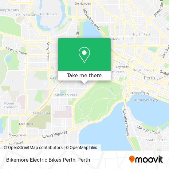 Bikemore Electric Bikes Perth map