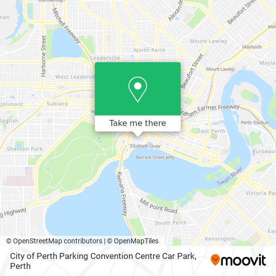 City of Perth Parking Convention Centre Car Park map