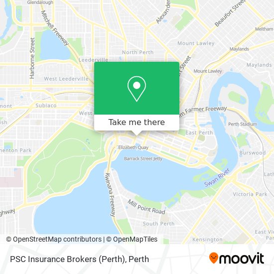 Mapa PSC Insurance Brokers (Perth)