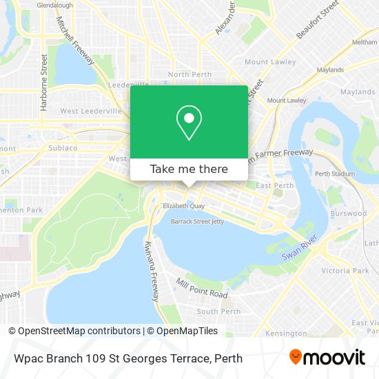 Mapa Wpac Branch 109 St Georges Terrace