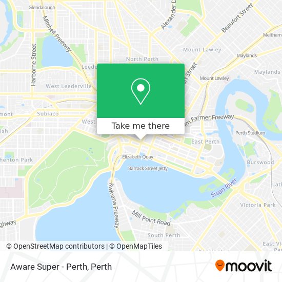 Aware Super - Perth map