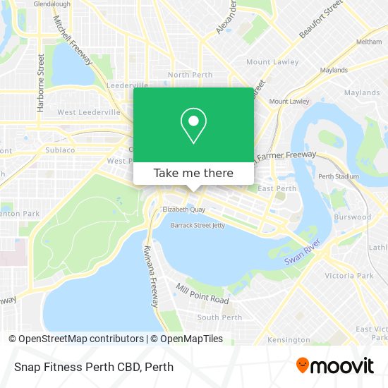 Snap Fitness Perth CBD map