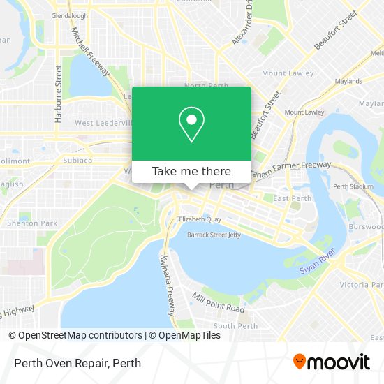 Mapa Perth Oven Repair