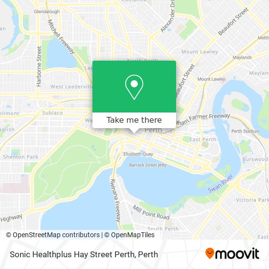 Sonic Healthplus Hay Street Perth map