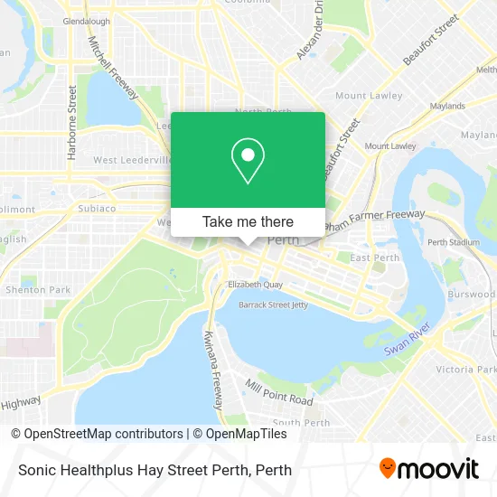 Mapa Sonic Healthplus Hay Street Perth