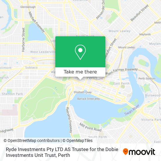 Ryde Investments Pty LTD AS Trustee for the Dobie Investments Unit Trust map