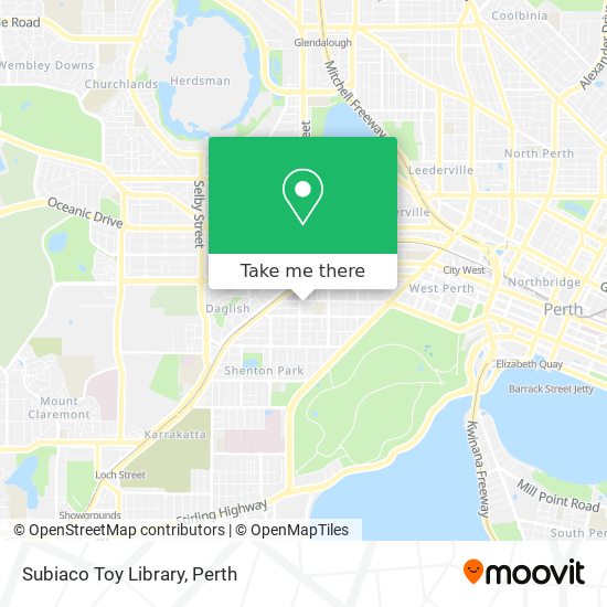 Subiaco Toy Library map