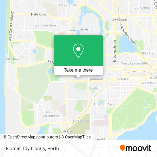 Mapa Floreat Toy Library