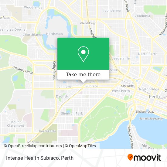 Intense Health Subiaco map