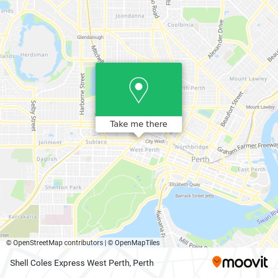 How to get to Shell Coles Express West Perth by Bus or Train?