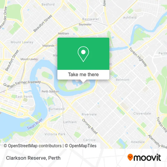 Mapa Clarkson Reserve