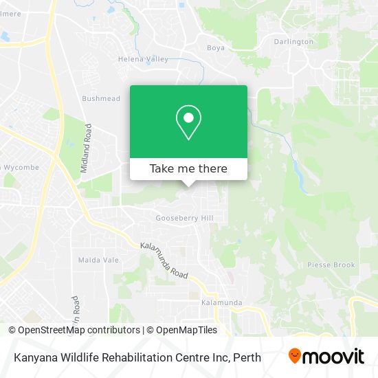 Kanyana Wildlife Rehabilitation Centre Inc map