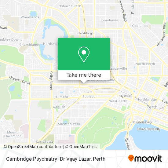 Cambridge Psychiatry -Dr Vijay Lazar map