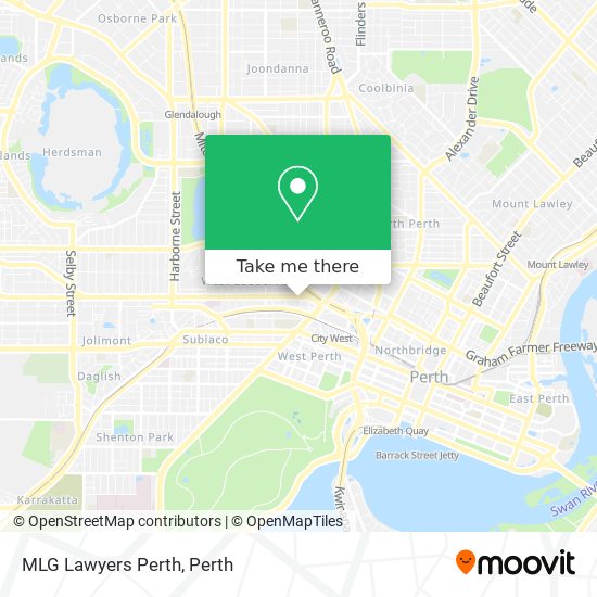 MLG Lawyers Perth map