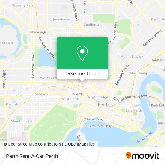 Mapa Perth Rent-A-Car