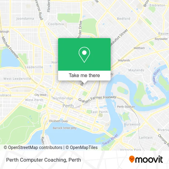 Mapa Perth Computer Coaching