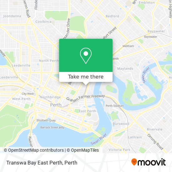 Transwa Bay East Perth map