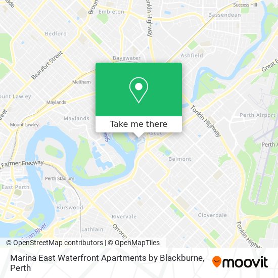 Mapa Marina East Waterfront Apartments by Blackburne
