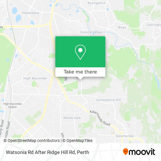 Watsonia Rd After Ridge Hill Rd map