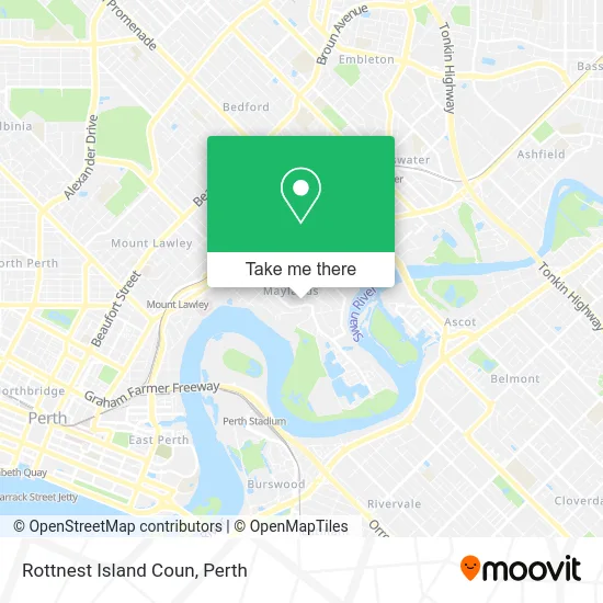 Mapa Rottnest Island Coun