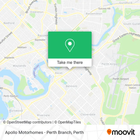 Mapa Apollo Motorhomes - Perth Branch