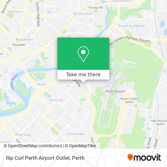 Rip Curl Perth Airport Outlet map