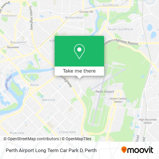 Perth Airport Long Term Car Park D map