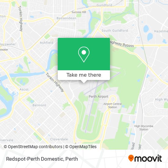 Mapa Redspot-Perth Domestic