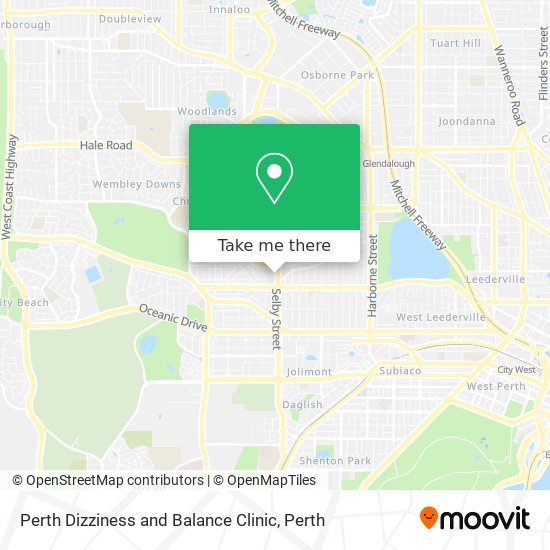 Perth Dizziness and Balance Clinic map