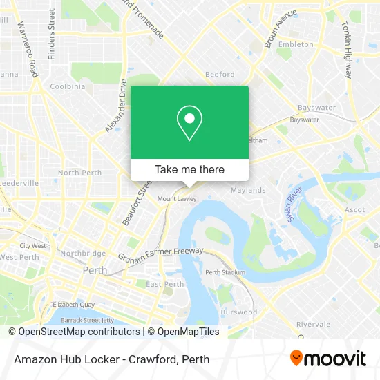 Mapa Amazon Hub Locker - Crawford