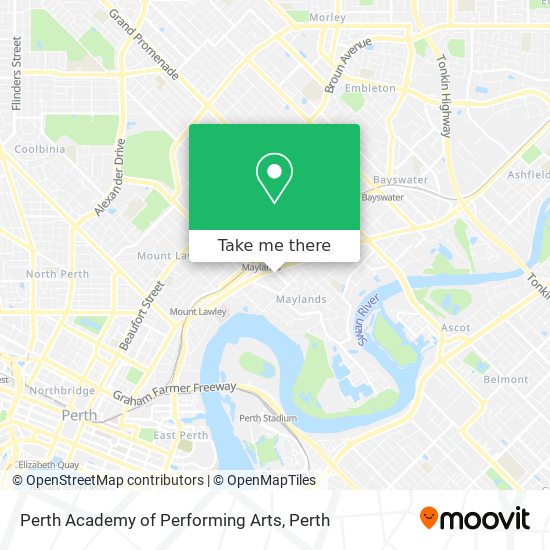 Perth Academy of Performing Arts map
