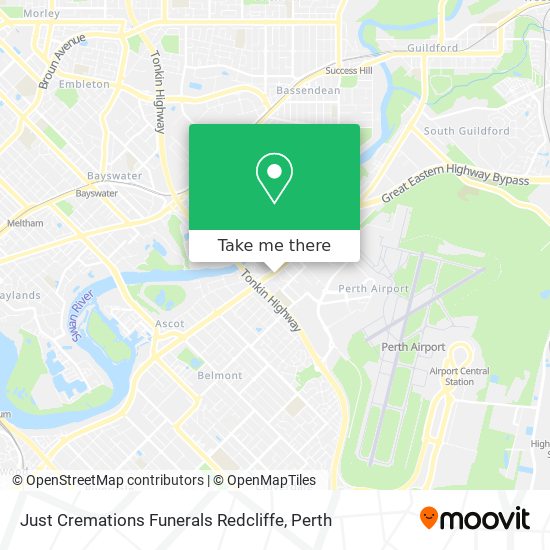 Just Cremations Funerals Redcliffe map