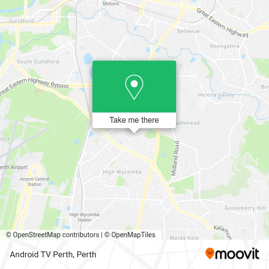 Mapa Android TV Perth