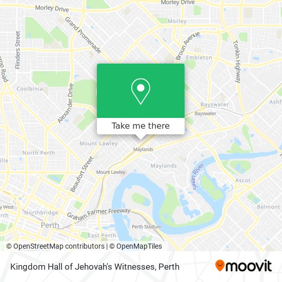 Kingdom Hall of Jehovah's Witnesses map