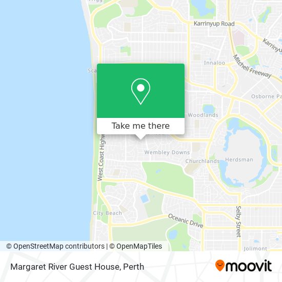 Margaret River Guest House map