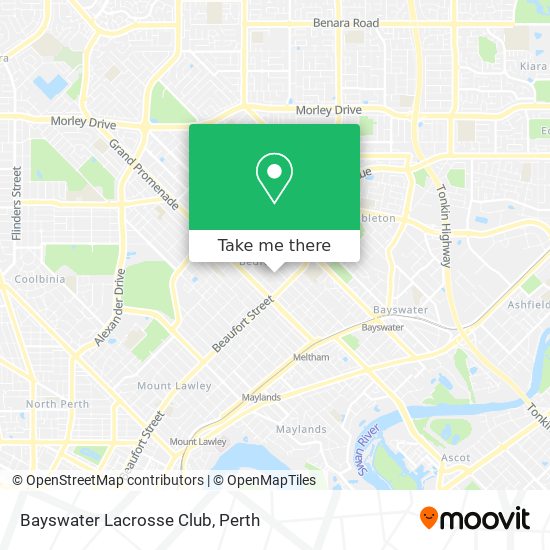 Mapa Bayswater Lacrosse Club