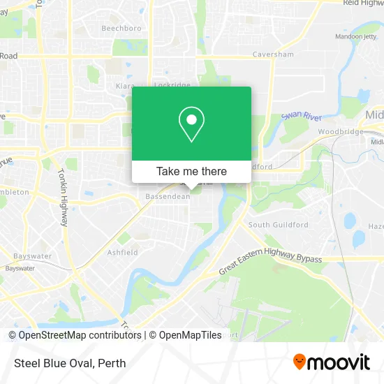 Mapa Steel Blue Oval