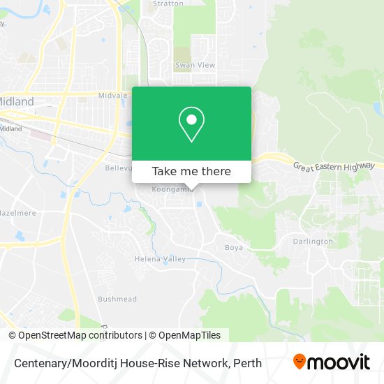 Mapa Centenary / Moorditj House-Rise Network