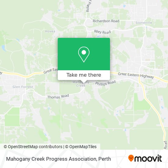 Mahogany Creek Progress Association map