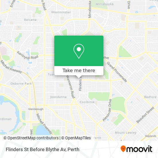 Flinders St Before Blythe Av map