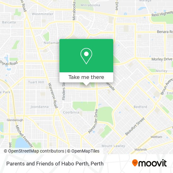 Parents and Friends of Habo Perth map