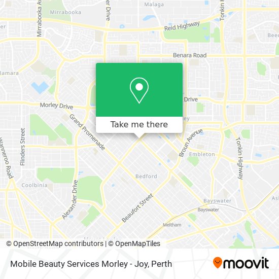 Mobile Beauty Services Morley - Joy map